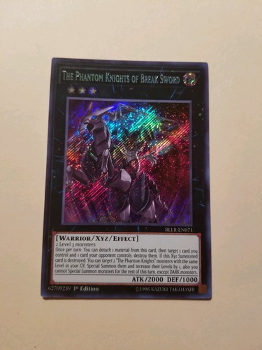 Yugioh The Phantom knights of break sword x3 BLLR-EN071 Secret Rare 1st Ed. Mint