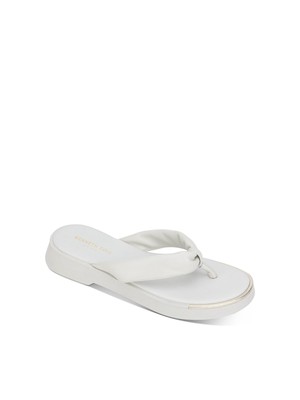 

KENNETH COLE NEW YORK Женские белые сандалии на танкетке 1/2 дюйма Athens Flatform 9,5 M, Белый, KLS1015LE