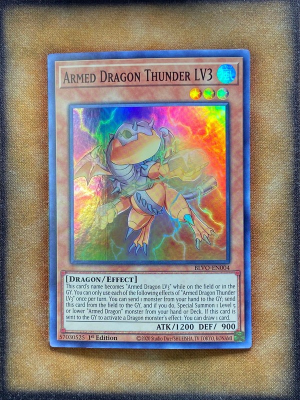 Yugioh Armed Dragon Thunder LV3 BLVO-EN004 Super Rare 1st Ed NM | eBay