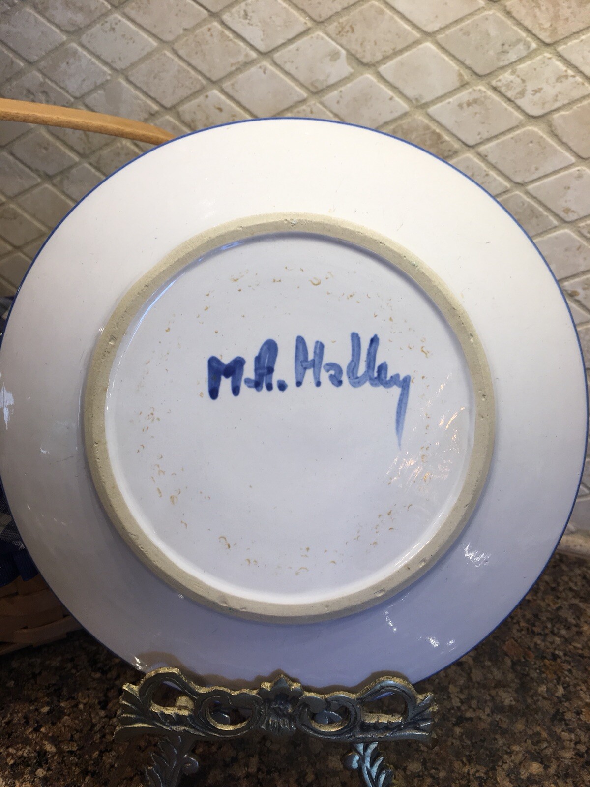 Six M.A. Hadley Pottery 7 5/8