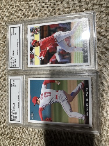 Shohei Ohtani Rookie Set Graded 10 Gem Mint 2018 Leaf #37