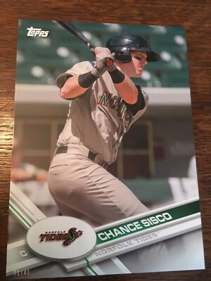 2017 Topps Pro Debut Jumbo 5x7 Chance Sisco Tides 79 #'d 07/49