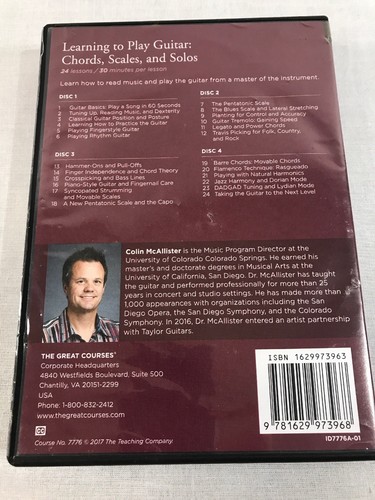 The Great Courses Learning To Play Guitar DVD & Book Set