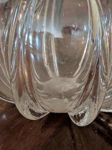 Antique Pillar Molded Glass Water Carafe Pittsburgh Rare Form 19th Century as is