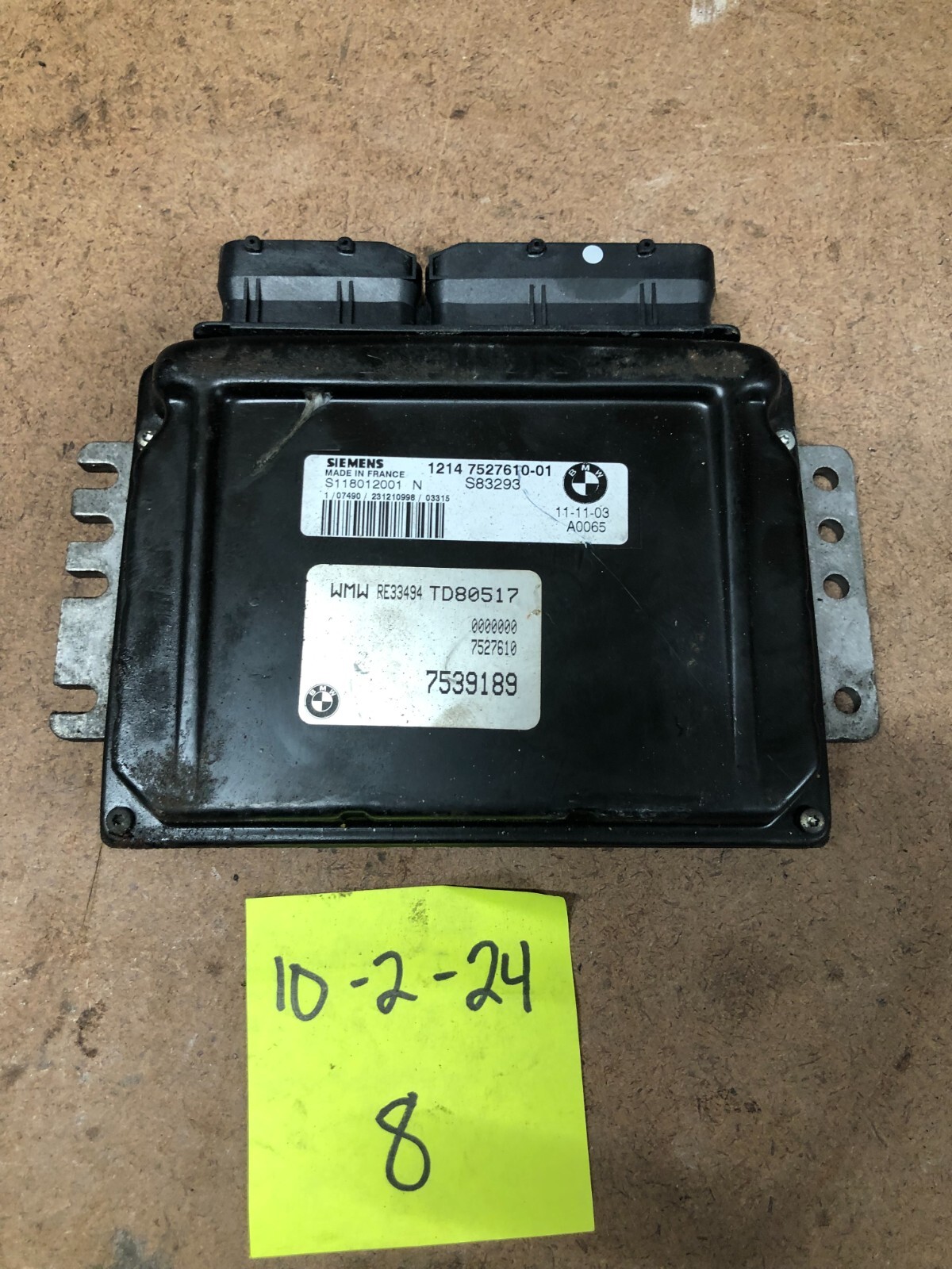 ミニカー imuna 2002 2006 Mini Cooper 1214 7527610-01 Engine Control Module