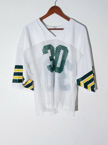 Vintage 1990s Cropped Jersey Mesh Practice Football sz L #30