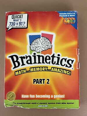 New Brainetics Part 2 Math & Memory System DVD, Flash Cards, Playbook, Guide