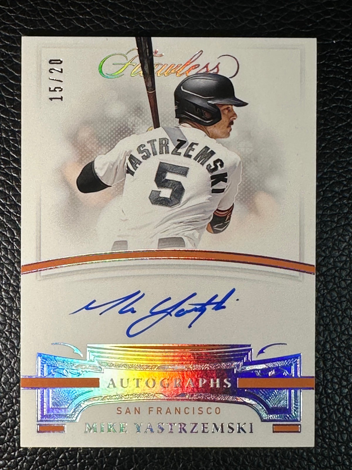 2021 Panini Flawless Mike Yastrzemski 15/20 Auto Autograph