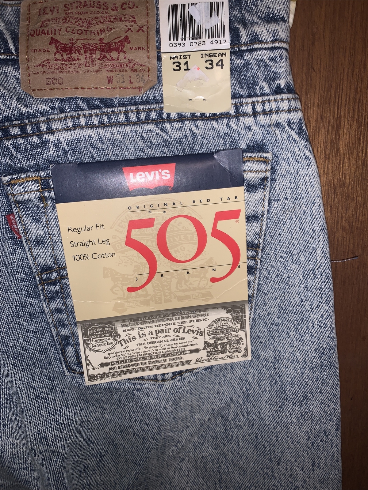 Джинсы Vintage 80s Deadstock Levis 505 
