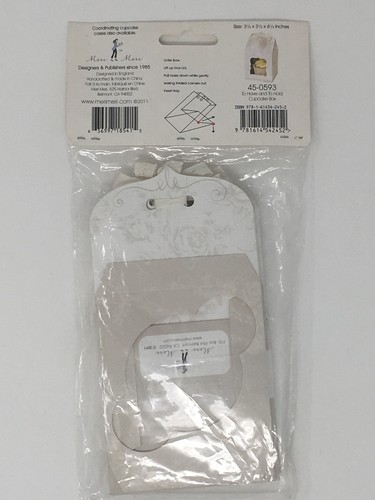 Meri Meri Cupcake Favor Boxes Wedding Bridal Shower Ivory Individual 4 Pack NEW