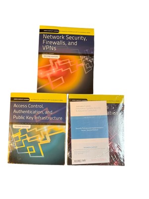 Set of 3 Jones & Bartlett Cybersecurity Textbooks Policies, Access, Firewalls  
