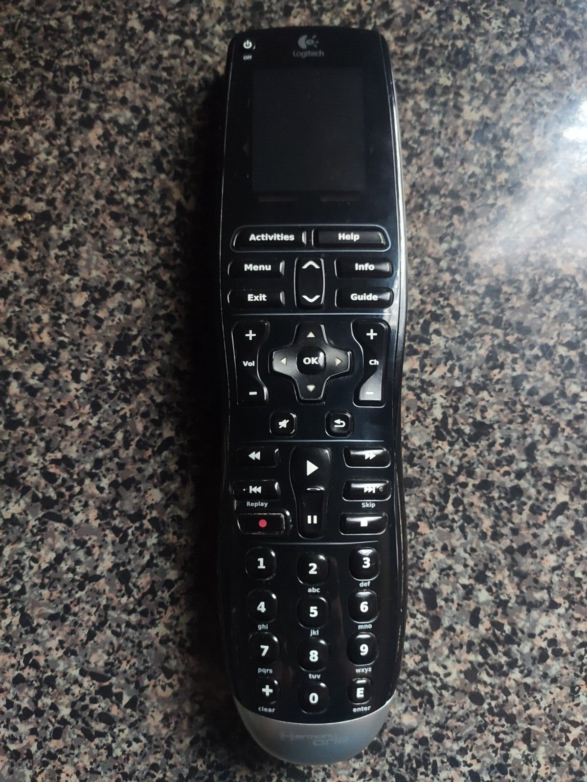 HARMONY ONE LOGITECH Remote SWOLLEN BATTERY Selling As Is Parts/Repair Turns On