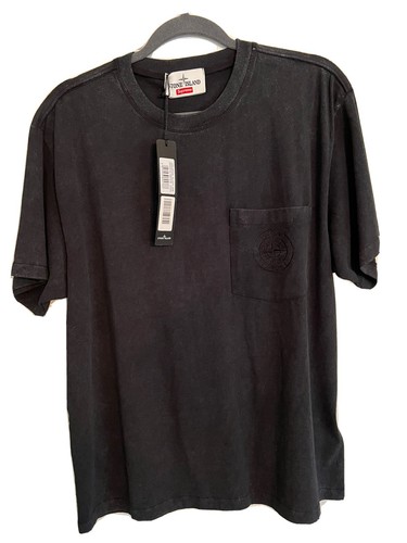 Supreme × Stone  Pocket Tee Black Supreme SS19 x Stone Island Pocket Tee T-shirts | eBay