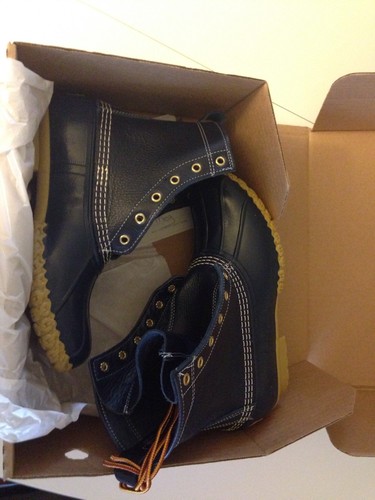 Pre-owned Ll Bean 8" Raven Blue Thinsulate Duck Boots, In Box, Sz. 6m, Rare