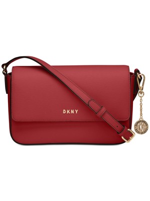 

DKNY Женская красная кожаная сумка через плечо с регулируемым ремешком, Красный, R82E3467