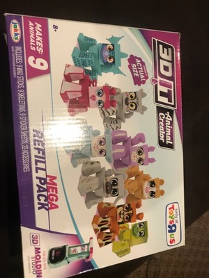 3D IT Animal Creator Mega Refill Pack - Toys R Us NEW Jakks 9 Animals Molding
