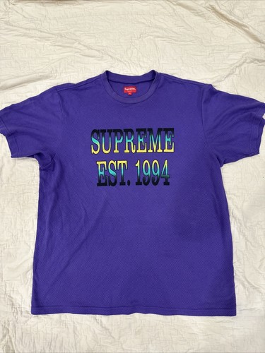 Supreme パープル トレーナー Mサイズ Supreme】【Cutout Logo Crewneck】【カナダ製】【トップス