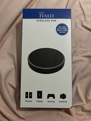 Halo Qi Wireless Phone Charging Hub USB C Organic Green