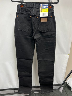 Wrangler 14MWZ Womens Black Cowboy Cut Slim Fit Tapered Leg Jeans Size 0x34