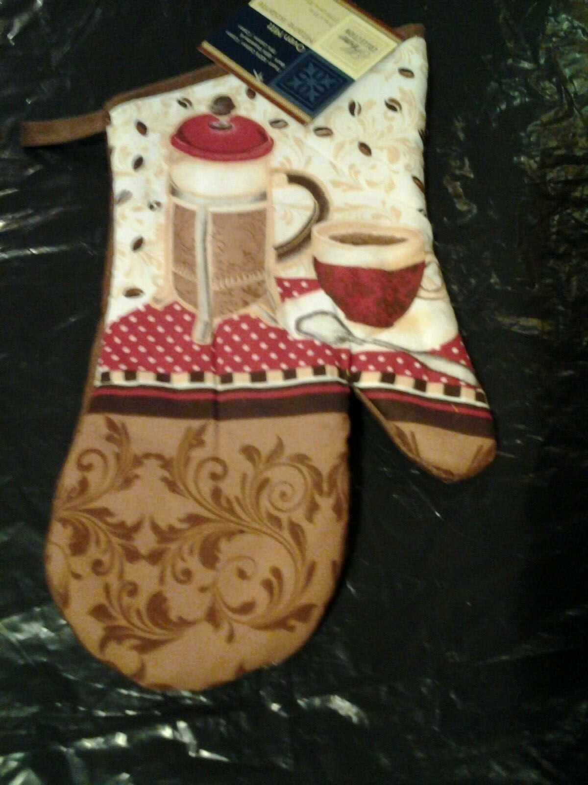 Coffee Bean Frappe Cups Kitchen Linen Bundle of 3