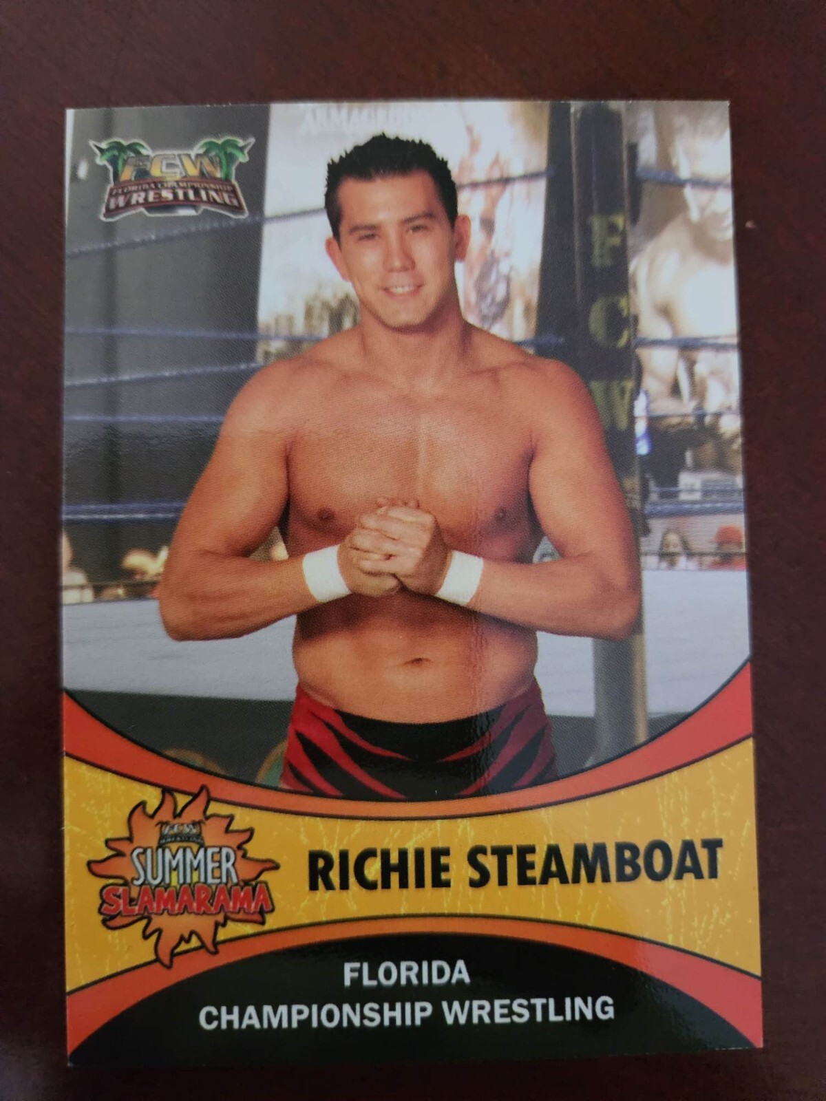 WWE FCW Richie Steamboat Trading Card Rookie 2011 Slamarama Rare Great