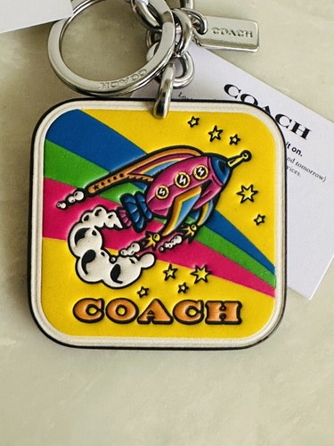 NWT COACH COSMIC ROCKET MULTI COLOR SILVER BAG CHARM FOB