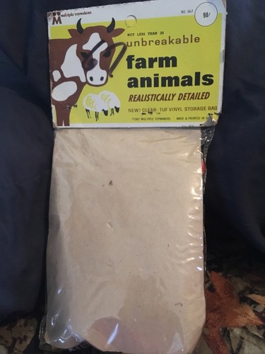 1967 Unbreakable Farm Animals Multiple Toymakers In Original Bag