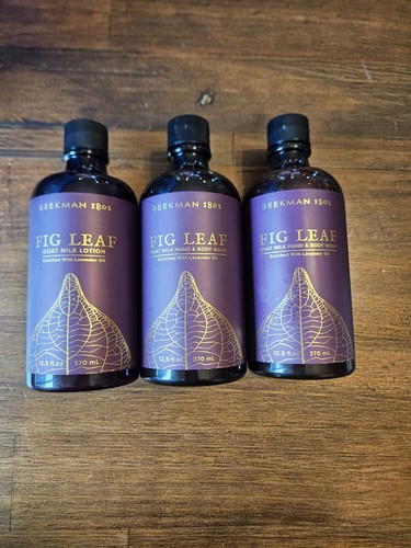 Beekman 1802 FIG LEAF Goat Milk Hand Body Wash 12.5 Oz New & Sealed X3 Lot WOW