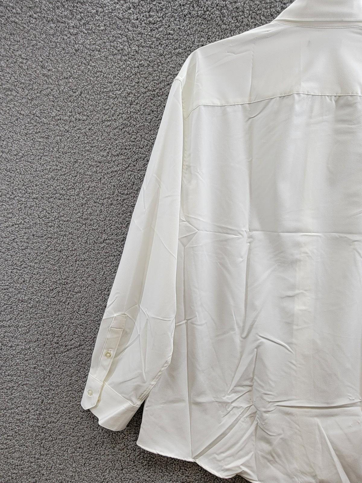 Alfani Regular Fit Travel Ready Solid Dress Shirt Men's 16-16.5 34-35 White L/S - Picture 15 of 19