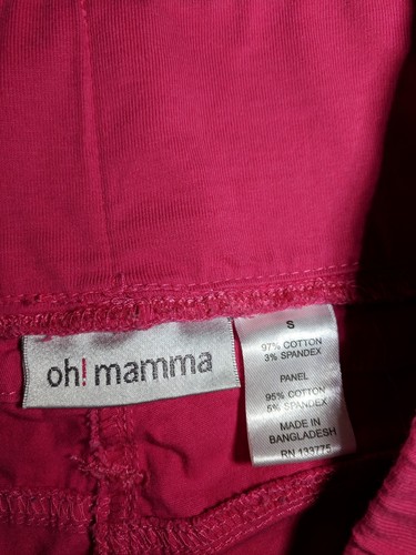 Oh Mama Pink Denim Pregnancy Spandex Flexible Shorts Maternity Womens Small