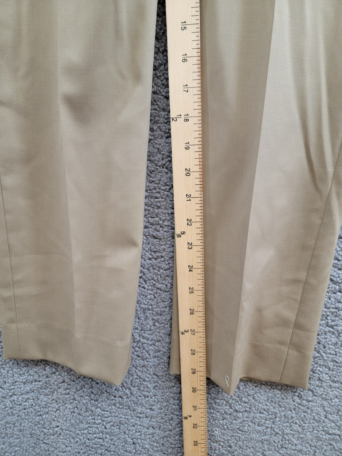 Michael Kors Wool Blend Plain Dress Pants Boys' 18R Tan Zip Button Hook & Bar - Picture 7 of 16