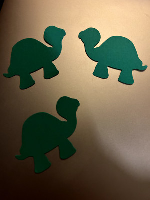 25 Stampin Up Green Turtle   Punches Paper Punchies New Die Cuts