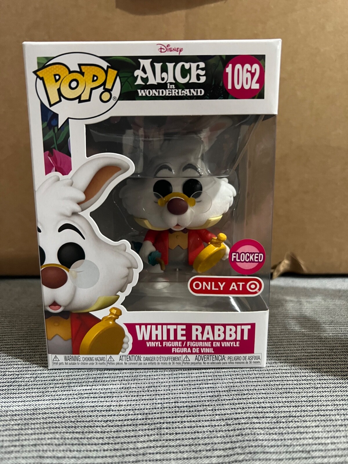 FLOCKED EXCLUSIVE White Rabbit Funko Pop #1062 Disney Alice in Wonderland  Movies | eBay