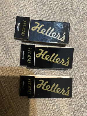 NORTH OLMSTEAD, OHIO MATCHBOOK COVER: HELLER'S RESTAURANT 1960s MATCHCOVER