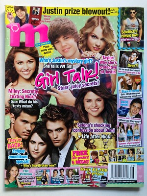 MILEY CYRUS TAYLOR SWIFT JUSTIN BIEBER TWILIGHT June 2010 M Teen Magazine NEW