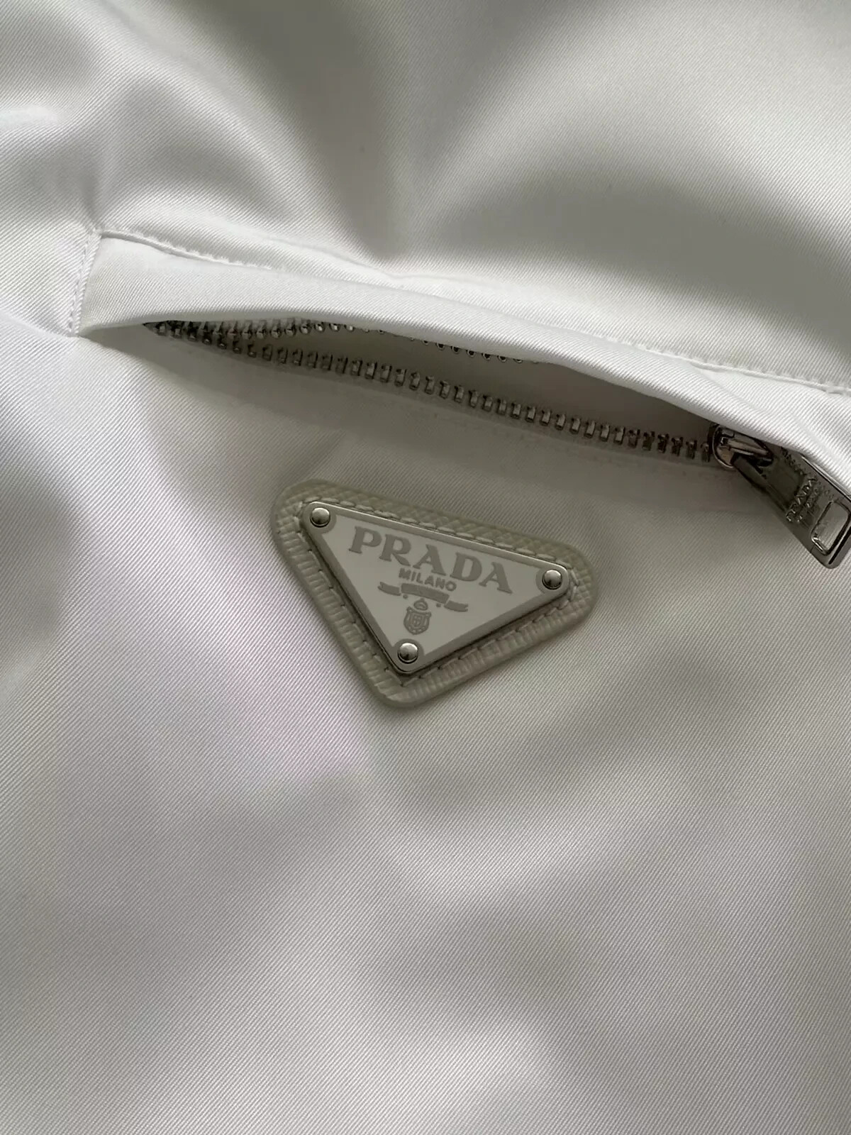 Pre-owned Prada Adidas X  Re-nylon Sweatshirt Jacket White Sweater Men's Size M