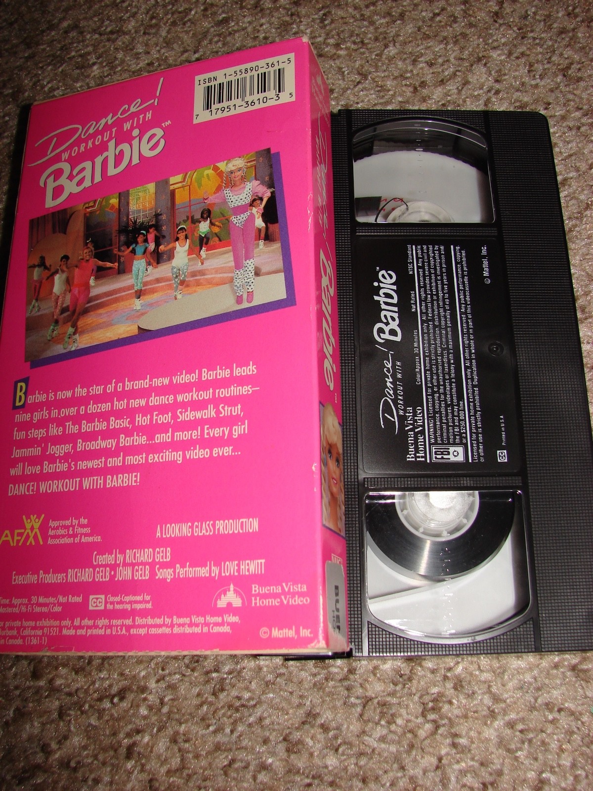 vhs Dance! Workout With Barbie 1992 Jennifer Love Hewitt Mattel work out fitness