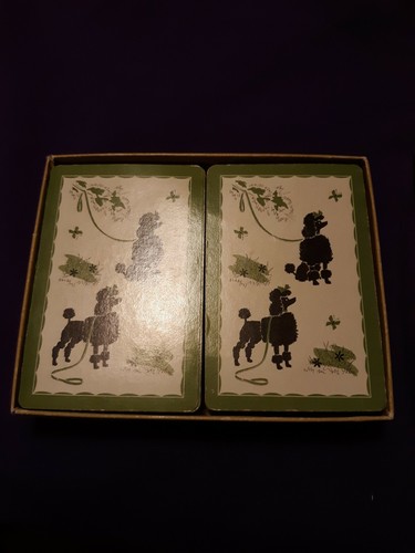 Vintage Canasta Playing Cards With Rules Poodle design Whitman