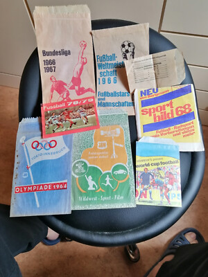 7x Original-Fußball-Bilder-Tüten offen+ohne Bilder+1x mit Bildern geschlossen!