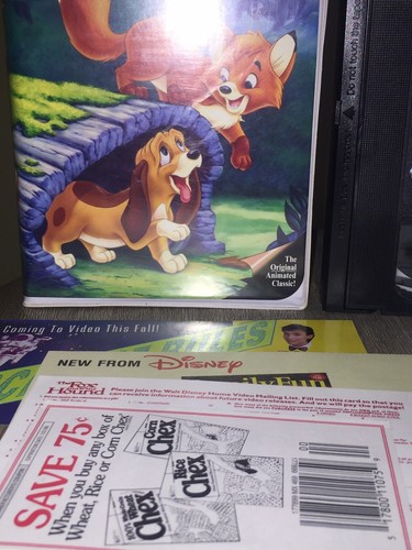 Walt Disney's The Fox and the Hound Black Diamond Rare VHS ISBN: 1-55890-135-3