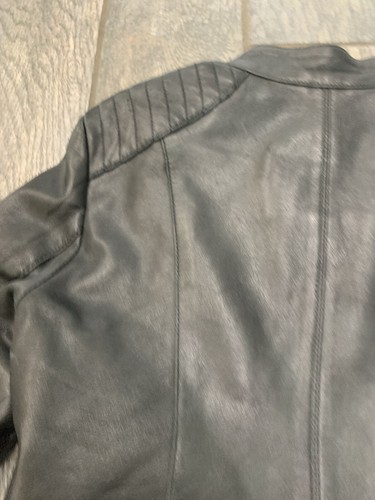 XELEMENT Soft Leather Cafe Racer Biker Jacket Women Size S l Black