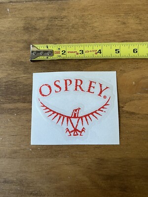 Osprey Backpacks Red/White Sticker/Decal Outdoor Hiking Backpack Approx 5  New