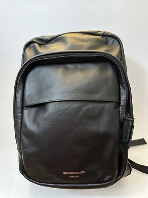 COMMON PROJECTS brand Black Genuine Leather Backpack - RARE