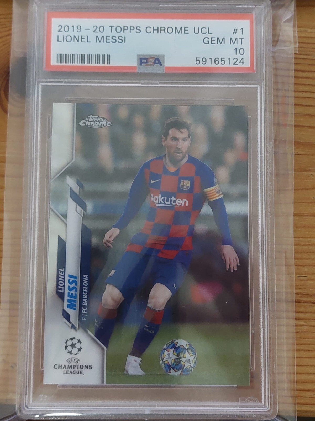 2019-20 Topps Chrome UCL Soccer #1 Lionel Messi PSA 10 GEM