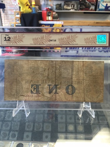 1858 INTERNATIONAL BANK OF CANADA $1.00 NOTE.BCS GRADED.