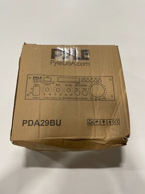 Pyle Compact Bluetooth FM Power Amplifier 100WX2 Max 2 Inputs w/ RCA & Terminals