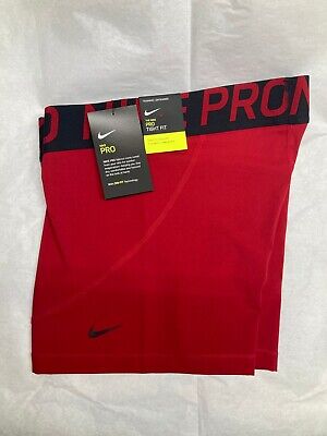 Women's NIKE  Pro 3  COMPRESSION Shorts Red Large AO9977-687
