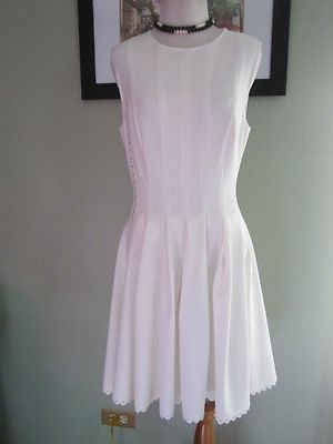 JILL STUART OFF WHITE SLEEVELESS A LINE DRESS SIZE 6