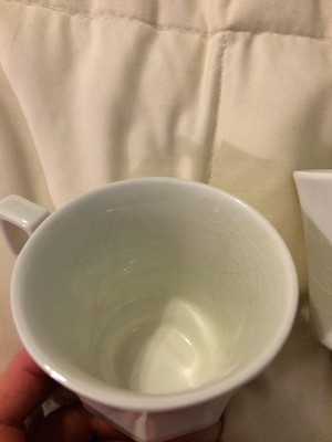 VINTAGE ENGLAND JOHNSON BROS IVORY WHITE OCTAGON ROUND FINE CHINA TEA CUPS LOT