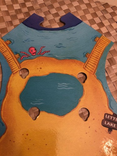 Cranium Balloon Lagoon Replacement Letter Lake Game Board Yellow Spiral Book